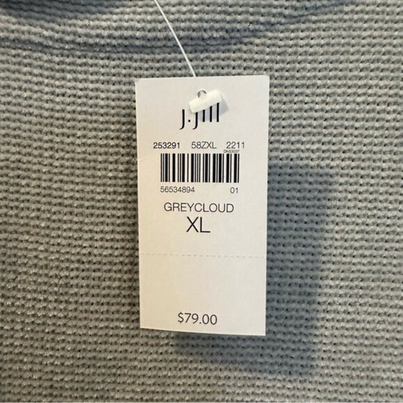 J.Jill Gray Loungewear Cloud Soft Velour Knit Boatneck Tunic Sweater Size XL NWT - Picture 8 of 12